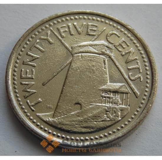 Барбадос 25 центов 1973-2011 XF-aUNC КМ13 арт. С02340