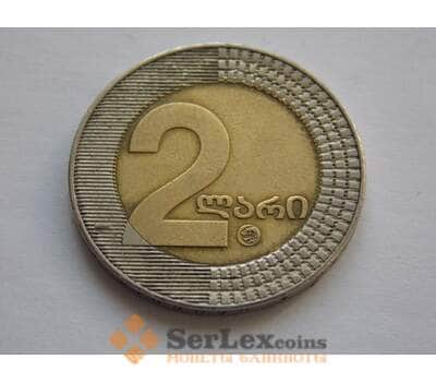 Монета Грузия 2 Лари 2006 VF КМ94 арт. С02345