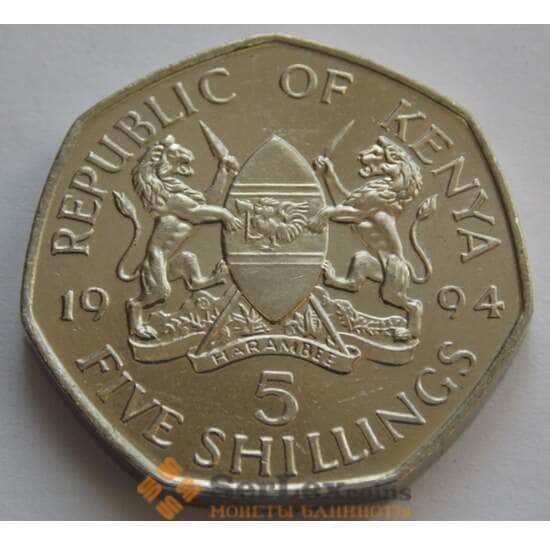 Кения 5 шиллингов 1994 КМ23а UNC арт. С02398