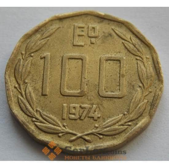 Чили 100 эскудо 1974-75 КМ202 арт. С02403