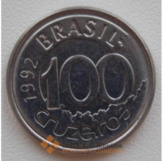 Бразилия 100 крузейро 1992-93 КМ623 арт. С02410