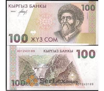 Банкнота Киргизия 100 сом 1994 Р12 UNC  арт. В00557