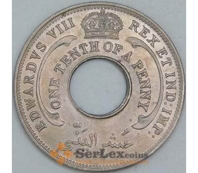 Британская Западная Африка 1/10 пенни 1936 КМ7 aUNC арт. 56579