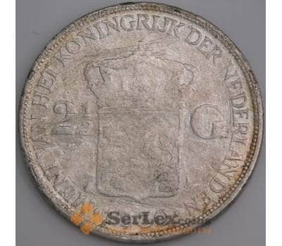 Нидерланды монета 2 1/2 гульдена 1930 КМ165 VG арт. 45723