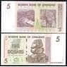 Зимбабве 5 Долларов 2007 Р66 UNC арт. 40345