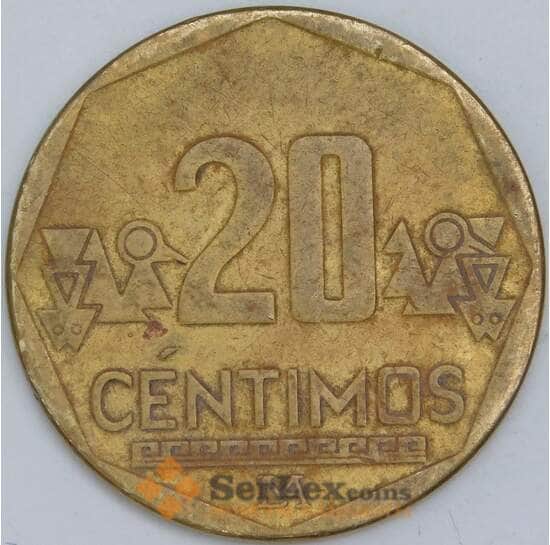 Перу 20 сентимо 2002 КМ306.4 VF арт. 57604 Перу 20 сентимо 2002 КМ306.4 VF арт. 57604