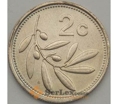 Монета Мальта 2 цента 1991 КМ94 UNC (J05.19) арт. 18719