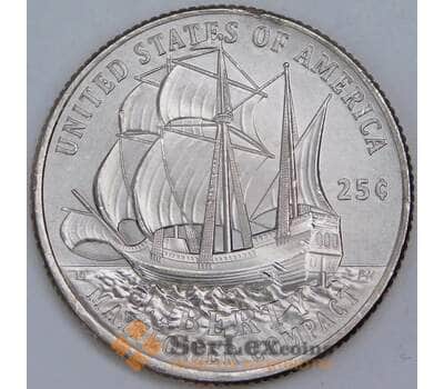 США 25 центов 2026 UNC Мэйфлауэрское соглашение двор P арт. 55870