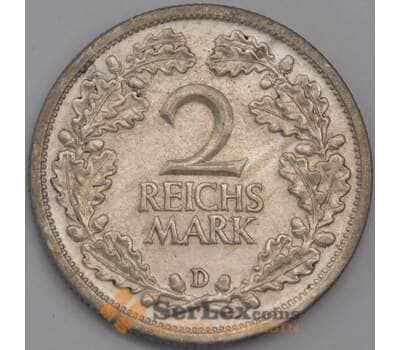 Германия 2 марки 1926 D КМ45 XF  арт. 41588