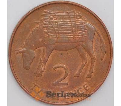 Остров Святой Елены монета 2 пенса 1998 КМ12а AU арт. 44662