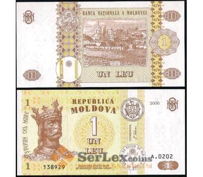 Банкнота Молдова 1 лей 2006 Р8 UNC арт. 31273