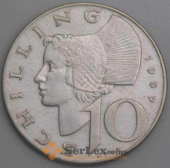 Австрия монета 10 шиллингов 1957 КМ2882 XF арт. 39550