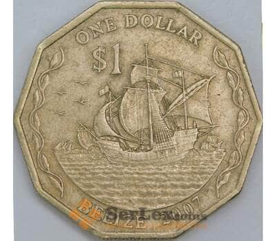 Белиз 1 доллар 2007 КМ99 XF арт. 57236