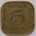 Монета Цейлон 5 центов 1944 КМ113.2 XF арт. 40086