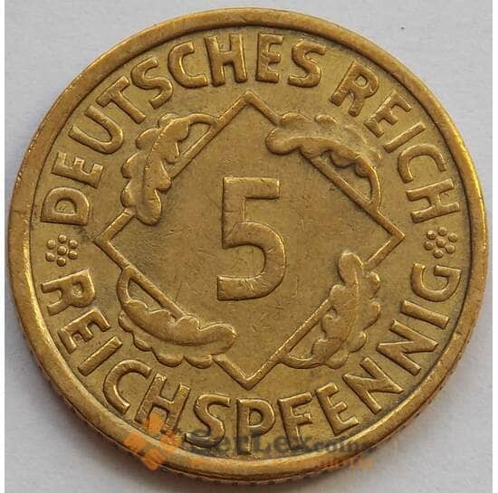 Германия 5 пфеннигов 1936 А КМ39 XF (J05.19) арт. 15036