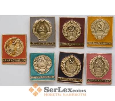 Набор значков 7 шт. Республики ССР  арт. 37723