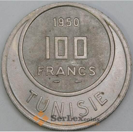 Тунис 100 франков 1950 КМ276 aUNC арт. 55200 Тунис 100 франков 1950 КМ276 aUNC арт. 55200