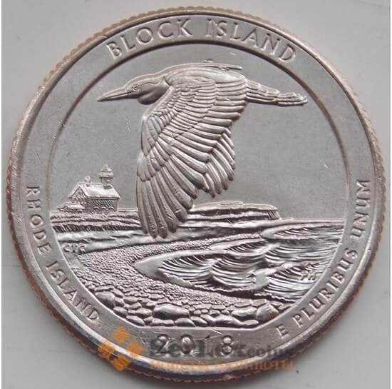 США 25 центов 2018 UNC 45 парк Остров Блок P арт. 13081