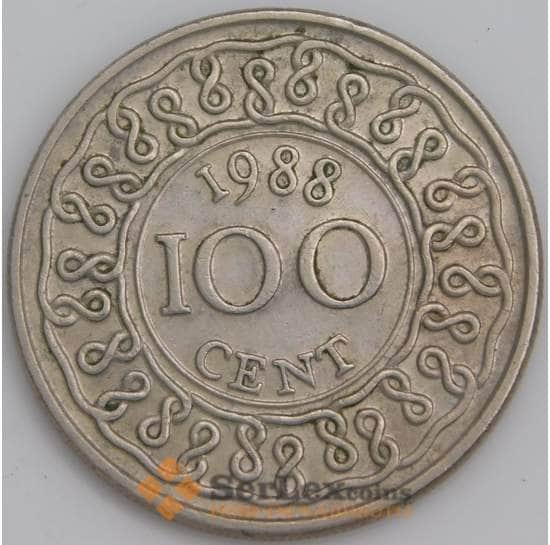 Суринам монета 100 центов 1988 КМ23 ХF арт. 46252