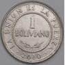 Боливия монета 1 боливиано 2010  КМ217 UNC арт. 41278