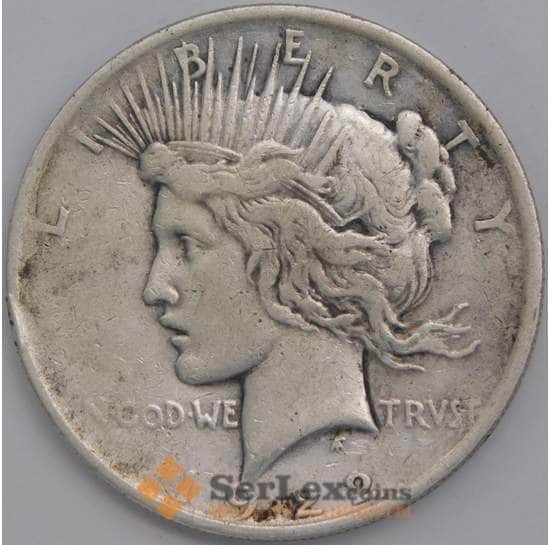 США монета 1 доллар 1922 КМ150 F Peace арт. 43085