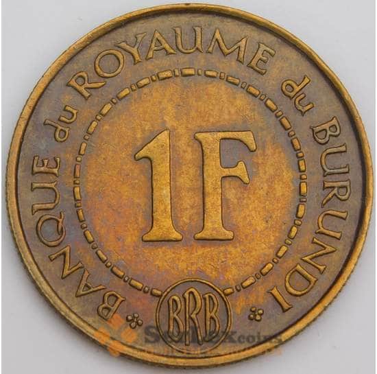 Бурунди 1 франк 1965 КМ6 XF арт. 46386