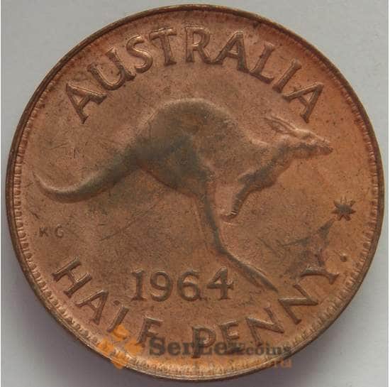 Австралия 1/2 пенни 1964 КМ61 XF Кенгуру (J05.19) арт. 17155