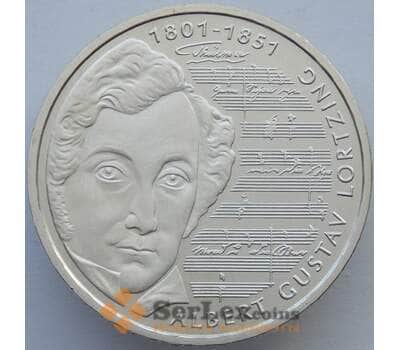 Монета Германия 10 марок 2001 КМ205 BU Альберт Лорцинг Серебро  (J05.19) арт. 16271