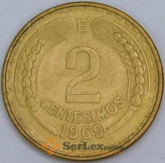Чили 2 сентесимо 1969 КМ193 UNC арт. 57740