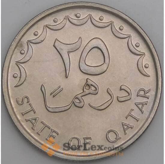 Катар монета 25 дирхамов 1993 КМ4 UNC арт. 45116