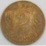 Исландия монета 2 кроны 1958 КМ13а.1 XF арт. 49041