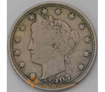 Монета США 5 центов 1907 КМ112 VF арт. 26115