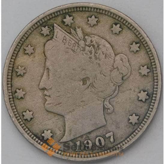 США 5 центов 1907 КМ112 VF арт. 26115