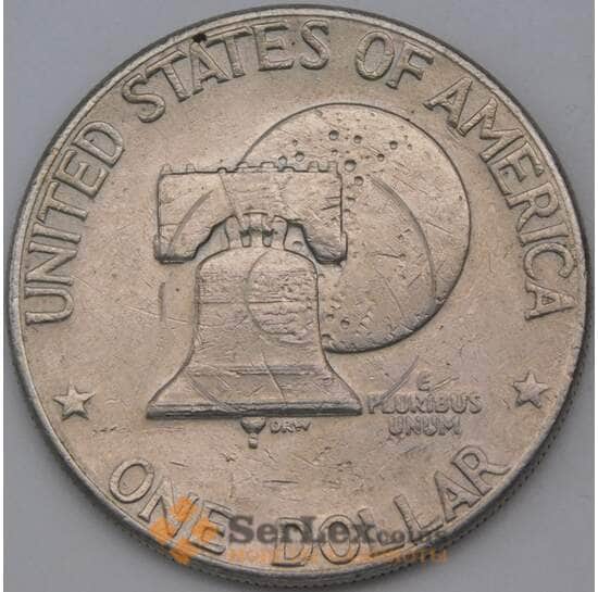 США 1 доллар 1976 КМ206 VF Колокол  арт. 28753