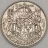 Канада 50 центов 1950 КМ36 VF Серебро (n17.19) арт. 21675