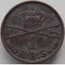 Дания 1 ригсбанкскиллинг 1853 КМ756 XF арт. 12041