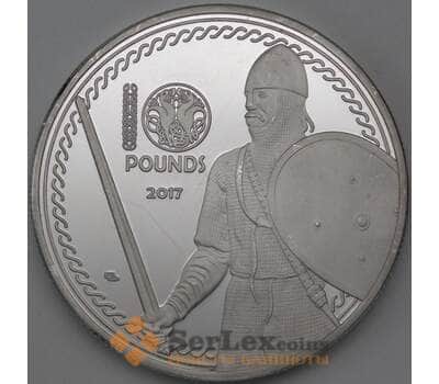 Мерсия 10 фунтов 2017 Prooflike UNUSUAL 38 мм Рыцарь арт. 26299