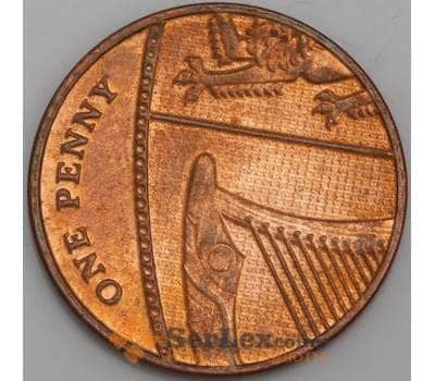 Великобритания монета 1 пении 2014 КМ1107 аUNC арт. 45916