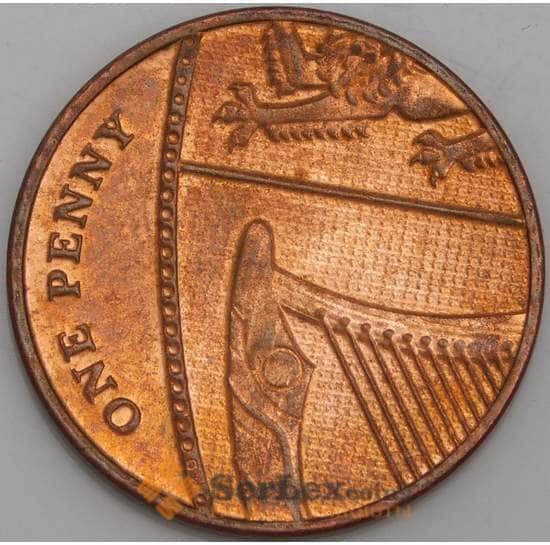 Великобритания монета 1 пении 2014 КМ1107 аUNC арт. 45916