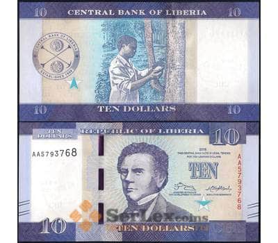 Банкнота Либерия 10 долларов 2016 Р32 UNC арт. 22502