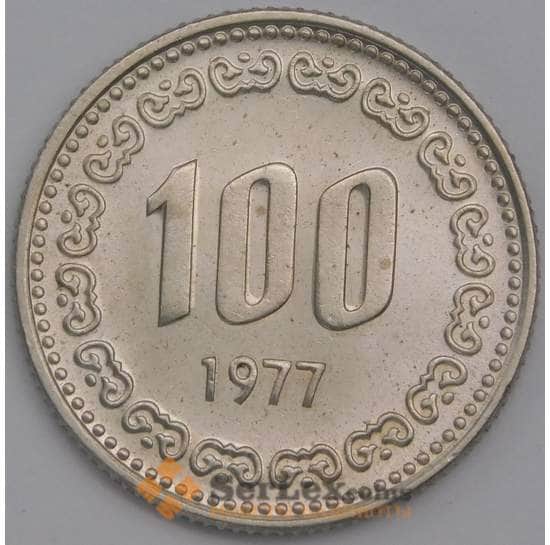 Южная Корея монета 100 вон 1977 КМ9 UNC арт. 41304