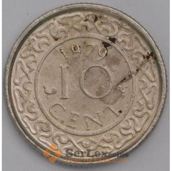 Суринам монета 10 центов 1979 КМ13 XF арт. 41499