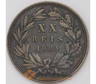 Монета Португалия 20 рейс 1883 КМ527 VF арт. 31542