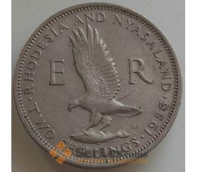 Монета Родезия и Ньясаленд 2 шиллинга 1956 КМ6 XF+ арт. 14563