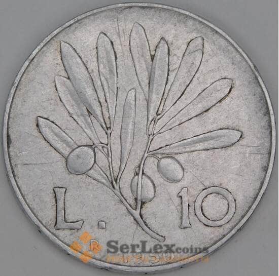 Италия 10 лир 1950 КМ90 VF арт. 53588