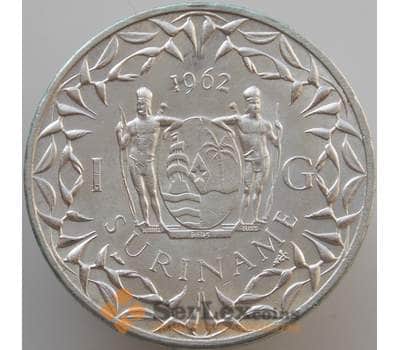 Монета Суринам 1 гульден 1962 КМ15 aUNC арт. 10096