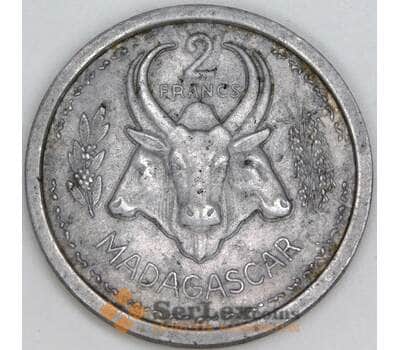 Монета Мадагаскар 2 франка 1948 КМ4 VF арт. 14511