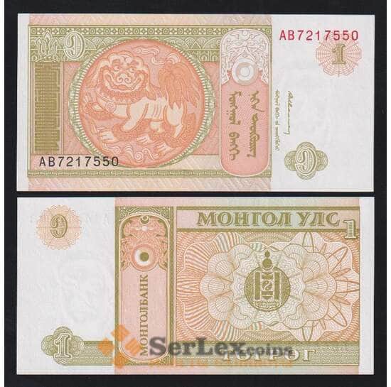 Монголия 1 тугрик 1993 Р52 UNC арт. 54614