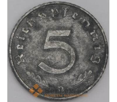 Германия монета 5 пфеннигов 1940 В КМ100 XF арт. 43473