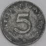 Германия монета 5 пфеннигов 1940 В КМ100 XF арт. 43473